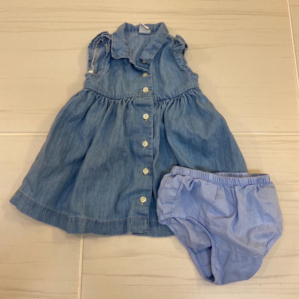 Baby Gap chambray button dress